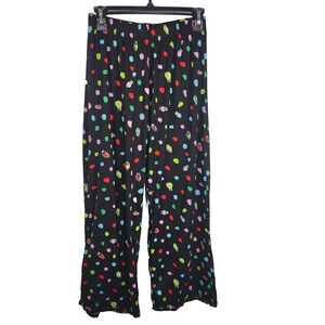 Hello Mello Womens Lounge Pants Small Medium Christmas Holiday Pajama Colorful